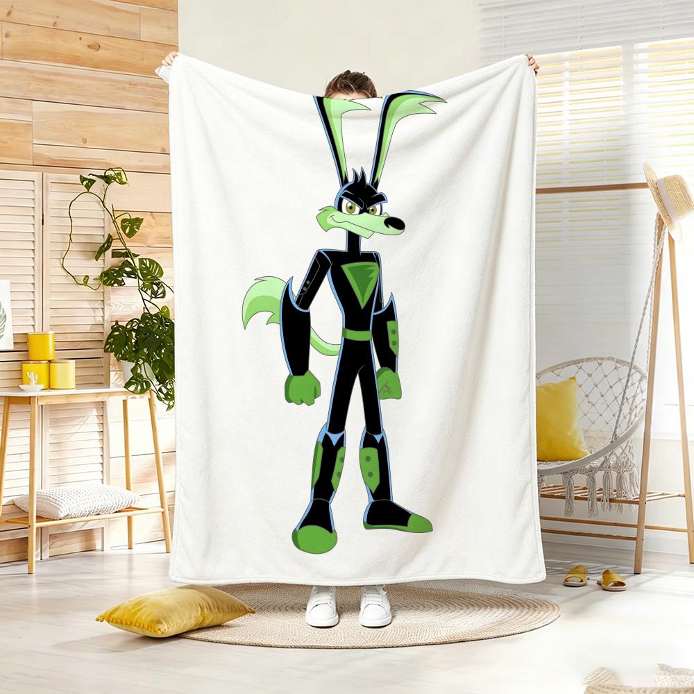Anime L-Loonatics U-Unleashed Throw Lightweight 240G Flannel Blanket Soft Skin-Friendly For Summer Cooling