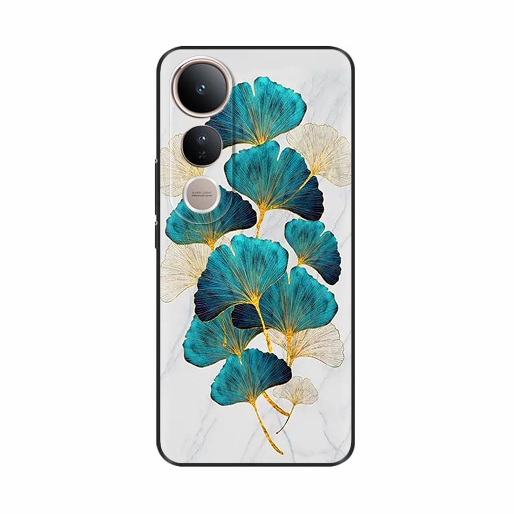 Fundas For Vivo V50 Lite 5G Popular Flowers Cartoon Soft Silicone Phone Back Cover For Vivo V50 V50 Lite 5G 4G Shell Casing Capa