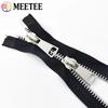 Meetee 8# Metal Zipper 70/80/100/120cm Double Sliders Open End Zippers for Sewing Bag Jacket Coat Zip Repair Kit DIY Accessories
