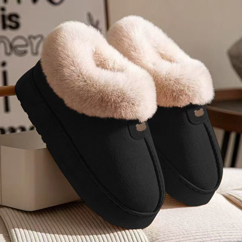 Bag heel cotton shoes autumn and winter 2025 new indoor home fleece thick-soled non-slip maternity snow boots