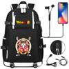 Vegeta Sun Wukong Dragon Ball Ultra USB Headphones Teen Student School Bag Men's and Women's Leisure Travel Backpack