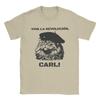 Novelty Viva La Revolucion Carl Dungeon Crawler Carl TShirts for Men 100 Cotton T Shirts  Short Sleeve Tees Printing Tops