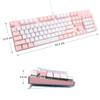 Merdia Mechanical Gaming 104 US USB Wired LED Backlight Switch Pink and Keyboard, Keyboards, Layout, Keyboard, (Brown - White)