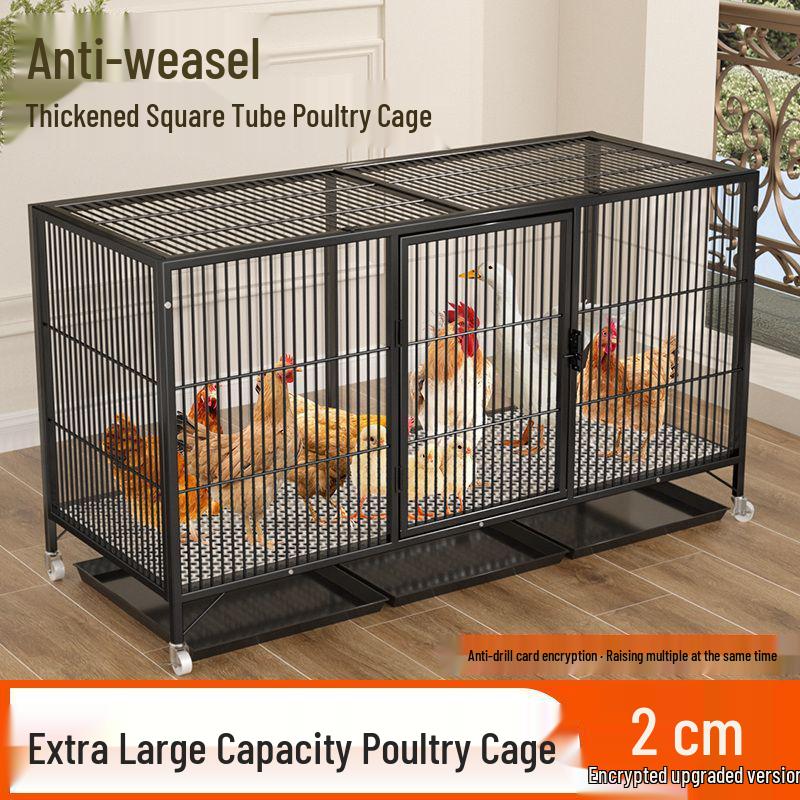 Large Reinforced Chicken Coop: Multi-Use Iron Cage for Chickens, Chicks, Pigeons, and Ducks