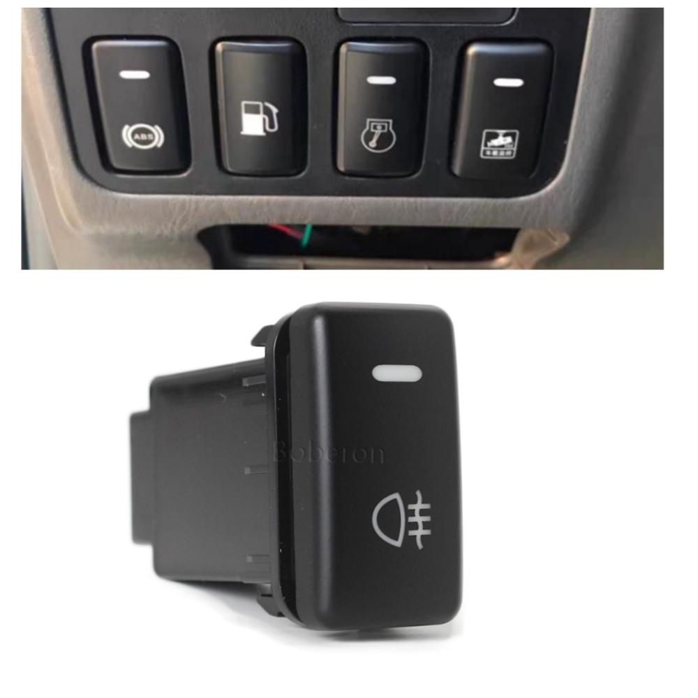 Orange LED Light Car Rear Fog Light Push Button Switch for Toyota Tacoma Land Cruiser Reiz Hilux Prado 120 FJ CRUISE