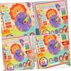 1in1 Multifunctional Wooden Toy Clock for Learning Time Understanding, Safe and Attractive with Bright Colors