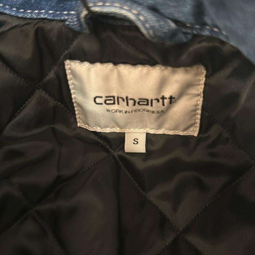 Carhartt WIP OG Detroit Jacket Classic Zip Chest Pocket Woven Square Label Denim Jacket Men Jacket Blue I033039-0106