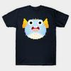 Asian Size Cotton Unisex Tshirt Print T-shirt Colorful Pufferfish Cartoon T-shirt No-Cut Print Regular Fit