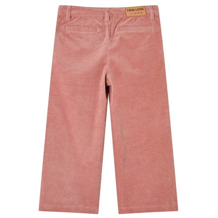 Pantalon en velours - vidaXL - Ancien rose - Taille élastiquée - Jambes larges - Mixte
