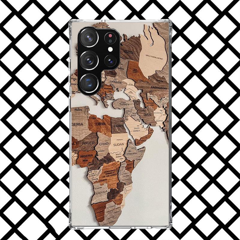World Map Travel Plans Phone Case for Samsung Galaxy S26 S25 Edge S24 S23 Ultra S22 Plus S21 FE S20 + Soft Cover Print Fundas Ga