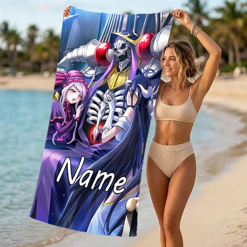 Customizable personalized beach towels Overlord themed designs.Suitable for the beach, yoga, sports;ideal as beach accessories