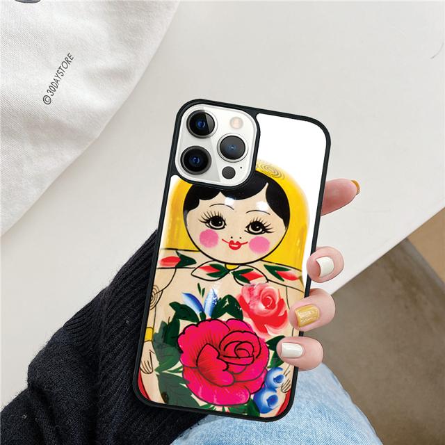 Babushka Matryoshka Red Russian Doll Phone Case Cover For iPhone 17 Air 15 16 14 13 Pro Max 12 11 Pro Max Max Plus