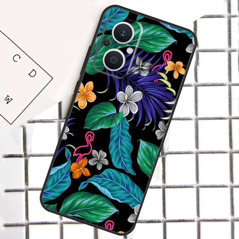 Tropical Aloha Hibiscus Pattern For OPPO Reno 8 7 Lite 8T 10 11 12 13 14 Pro 11F 12F 13F 14F OPPO Find X9 X8 X5 X6 Pro Case