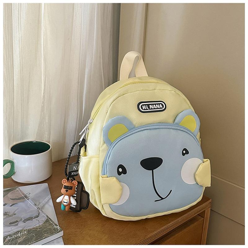 The new schoolbag is high-value, fresh and sweet, cute cartoon bear backpack, grade 1-3 student lightweight travel backpack.