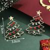 Christmas colorful Christmas tree earrings with diamonds, star earrings, women's niche rhinestone alloy stud earrings ornament