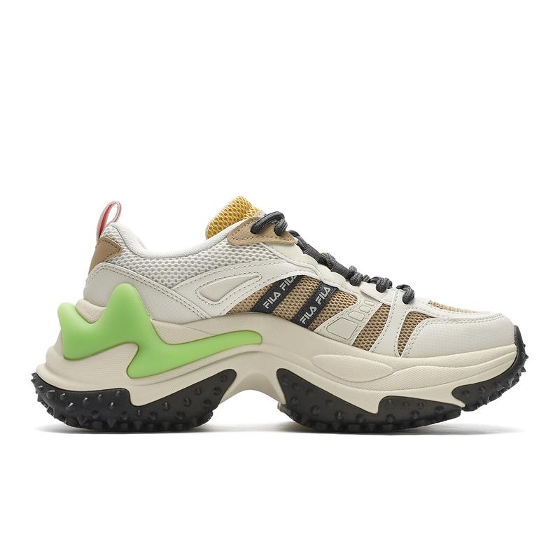 New FILA SOFIA 3 Low Top Casual Shoes Women's Foam White/Light Brown Starfish Color F12W431107FWS