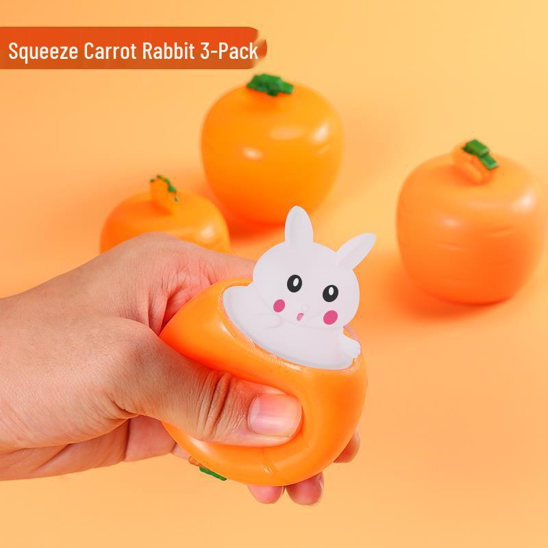 Carrot Rabbit Decompression Squeeze Toy