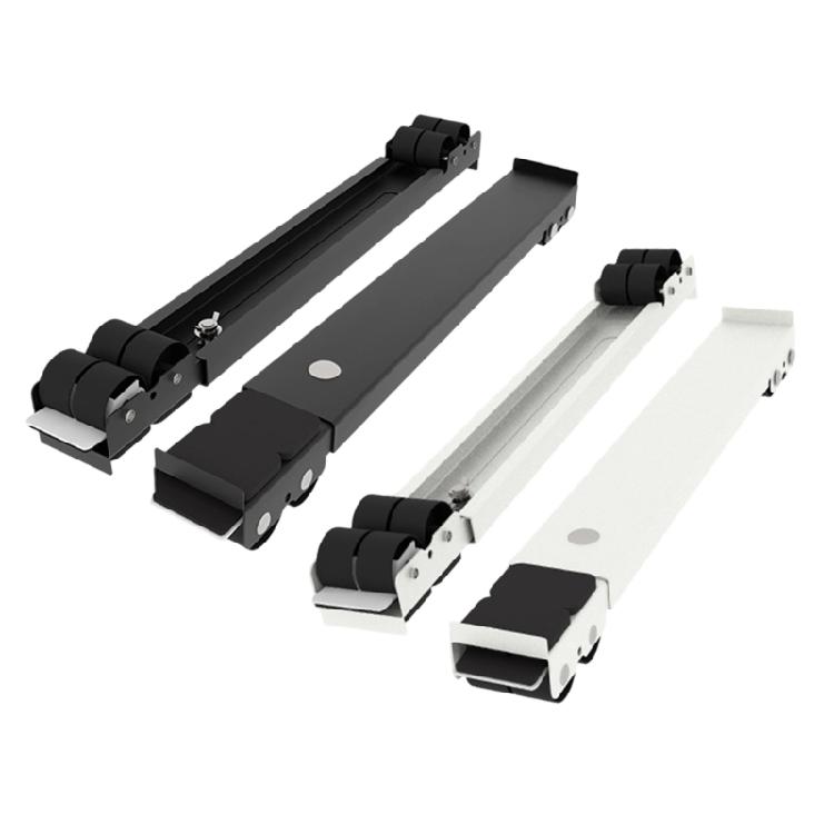 2Pcs Universals Washing Machine Rack Home Furniture Moving Roller Adjustable Length Base with Wheel Washer Dryer Stand
