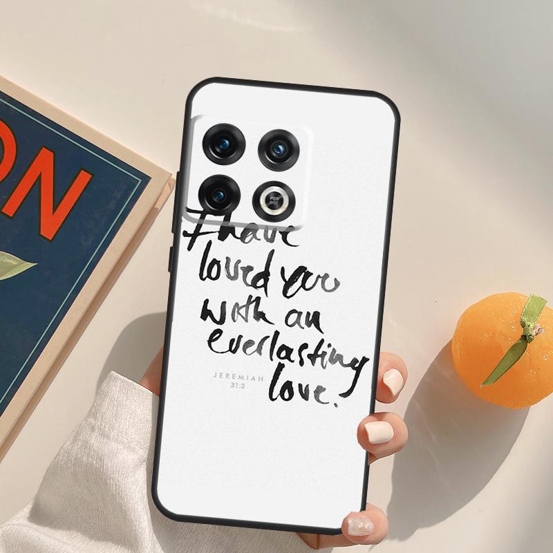 Christ Jesus Bible Verse Cross Case For OnePlus 12R 13R 13T 10R 15 13 12 11 10T 8T Nord CE 4 3 2 Lite N20 N30 Nord 5 Cover