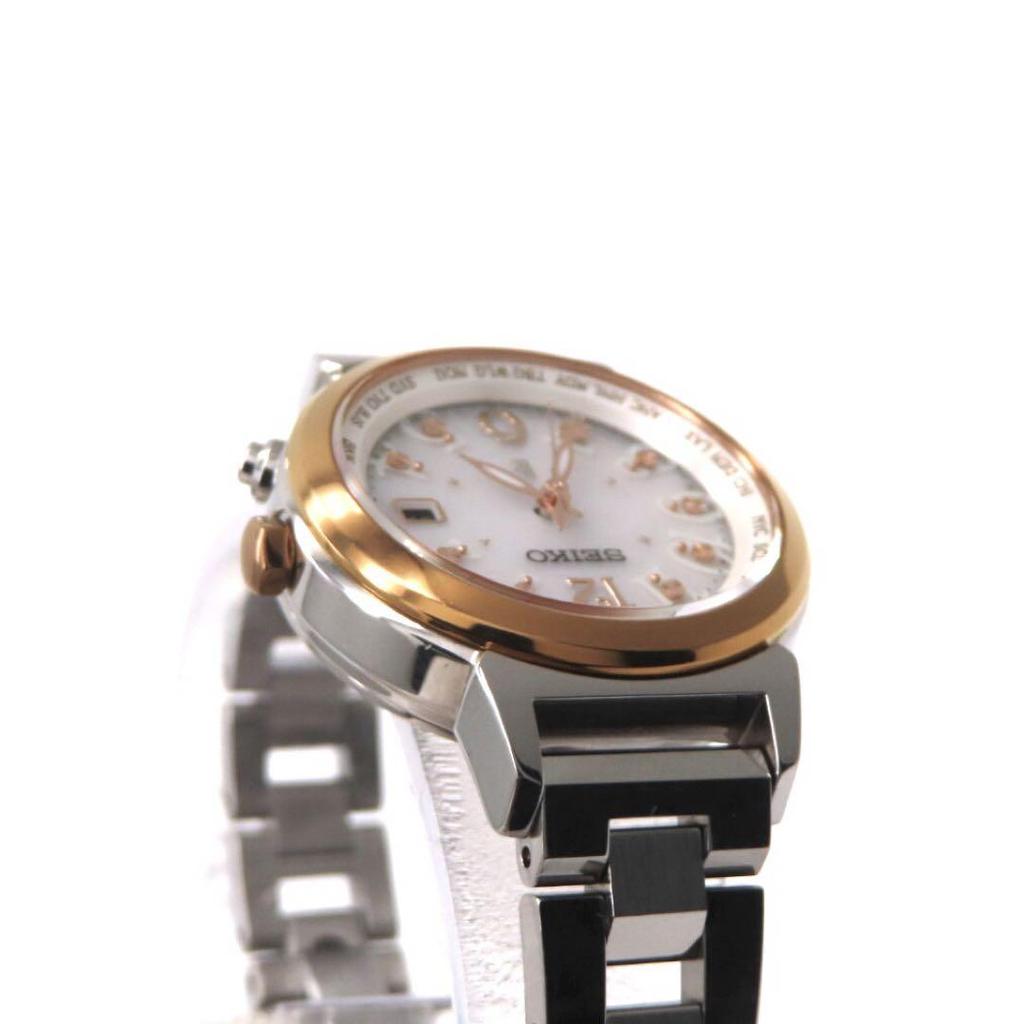 [USED] Seiko Rukia Radio-Controlled Solar Watch, Two-Tone, Women's, SSVV002