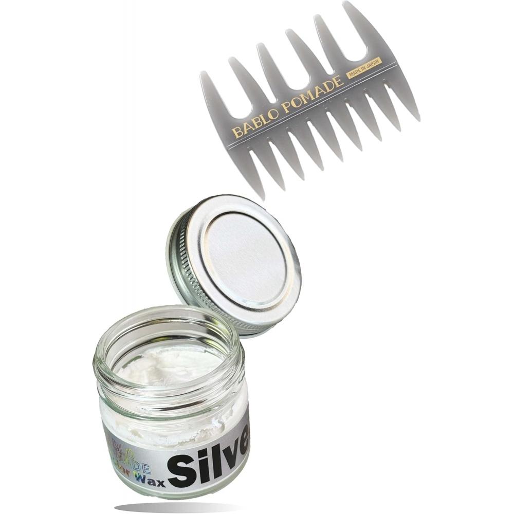 

Bablo Pomade Bablo Pomade Color Wax Silver Wax Silver Men S Gray Hair meSh Comb Gray Set Single Item meSh Comb Gray