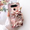 Für LG V40 V50s V35 ThinQ LG V8X ThinQ V30 2017 Handyhülle Weicher TPU-Stoßfänger Rückseite Coole Cartoon-Luxus-Schmetterlingsblume Funda