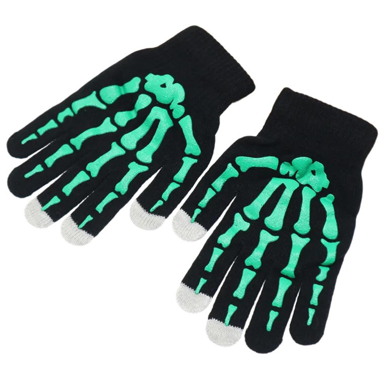 

Светящиеся перчатки-скелеты для празднования Хэллоуина, маскарадов, костюмные перчатки, нарядные перчатки для тематической вечеринки B