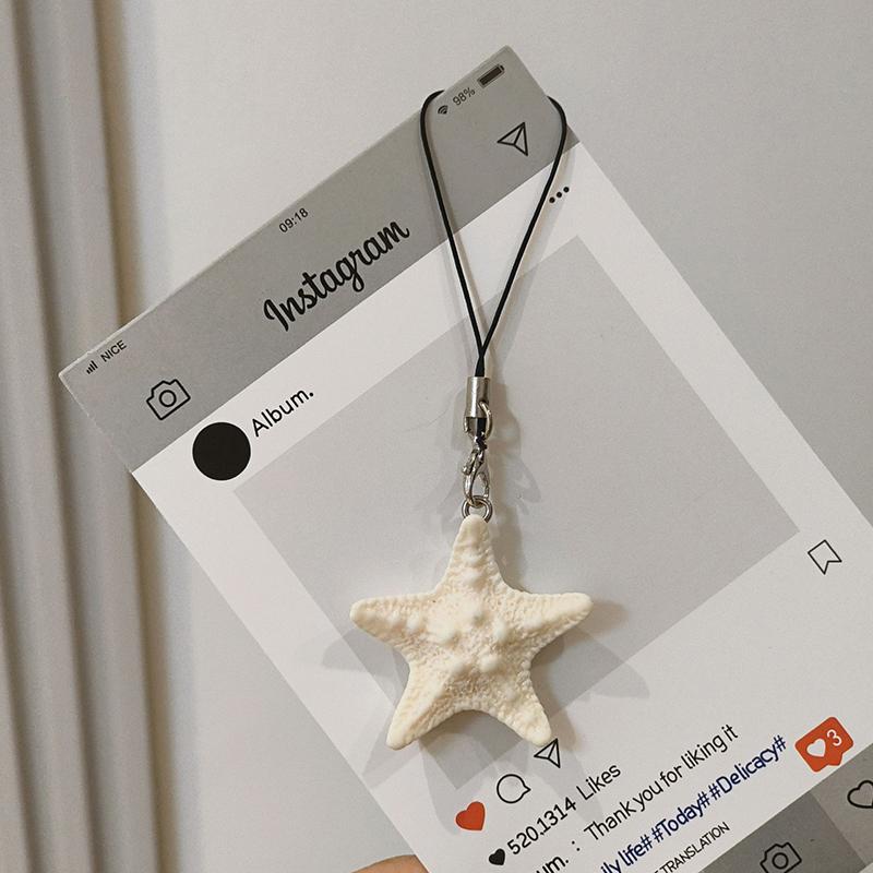 Breloc cu Pandantiv Stea de Mare 3D, Șnur pentru Telefon, Lanț pentru Telefon, Decor Versatil pentru Agățat de Geantă