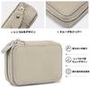 Ganve Genuine Leather Lipstick Case with Mirror, Cowhide Leather Mini Lipstick Case, Compact Accessory Case, Travel Makeup Pouch, Portable Small