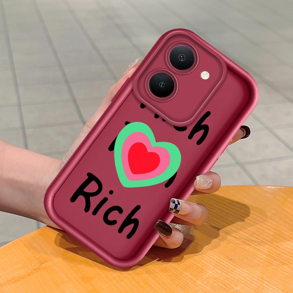 Soft Silicone Square Ladder Printing Pattern Phone Casing Full Cover Camera Shockproof Protection Rubber Case for Vivo