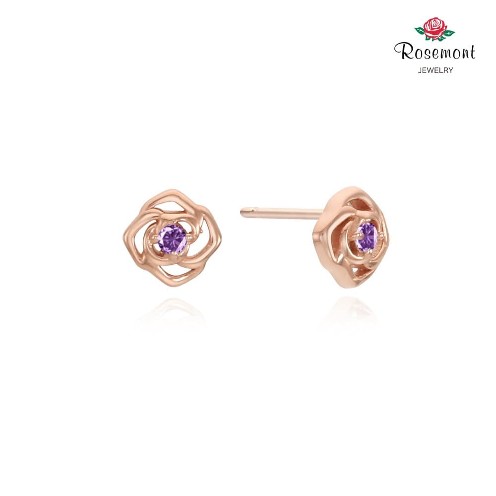 [Exclusive Package][Rosemont] Silver Earrings (February Birthstone) Rc0354
