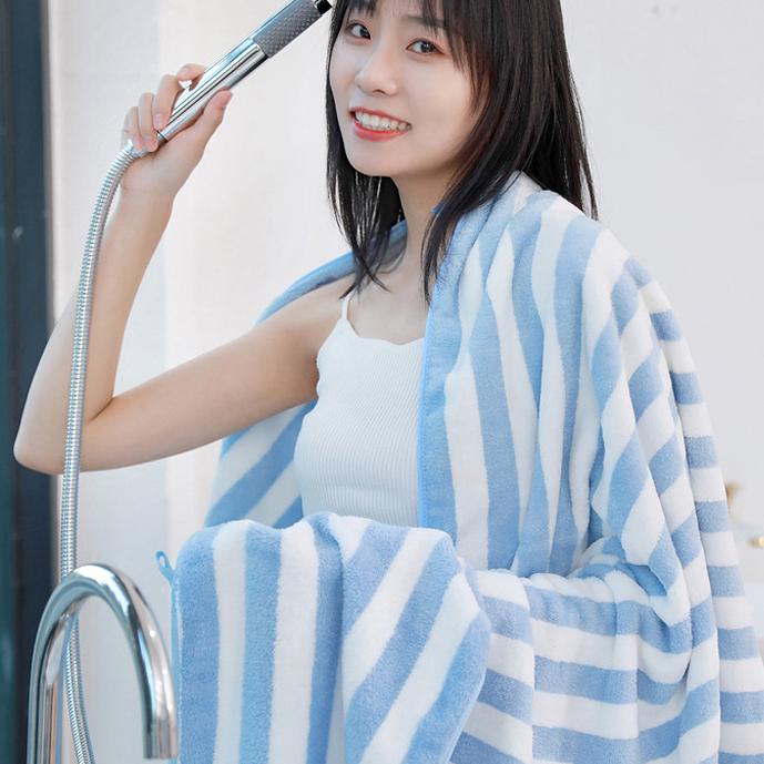 70*140cm 35*75cm  Adult Face Bath Towel  Stripe Beach Towel Male Women's = Towels Travel Sport Spa Bathroom Swim Towel
