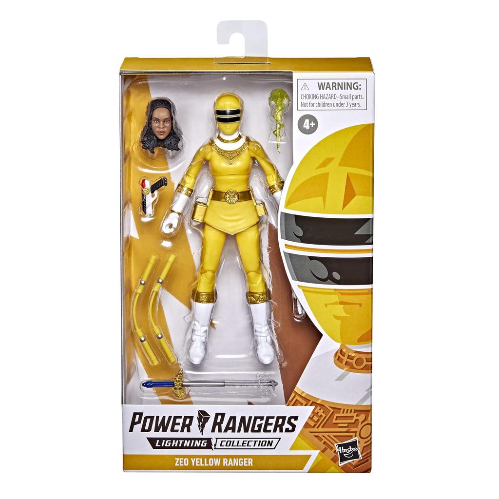Power Rangers Lightning Collection Zeo Yellow Ranger 6-inch Premium Collectible Action Figure Toy with Accessories, Ages 4 and Up