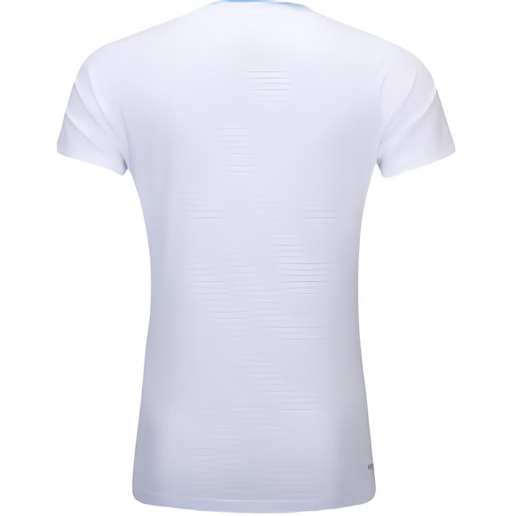 Li-Ning V-Neck Quick-Dry Breathable Short Sleeve T-Shirt Women Tops White AAYU234-2