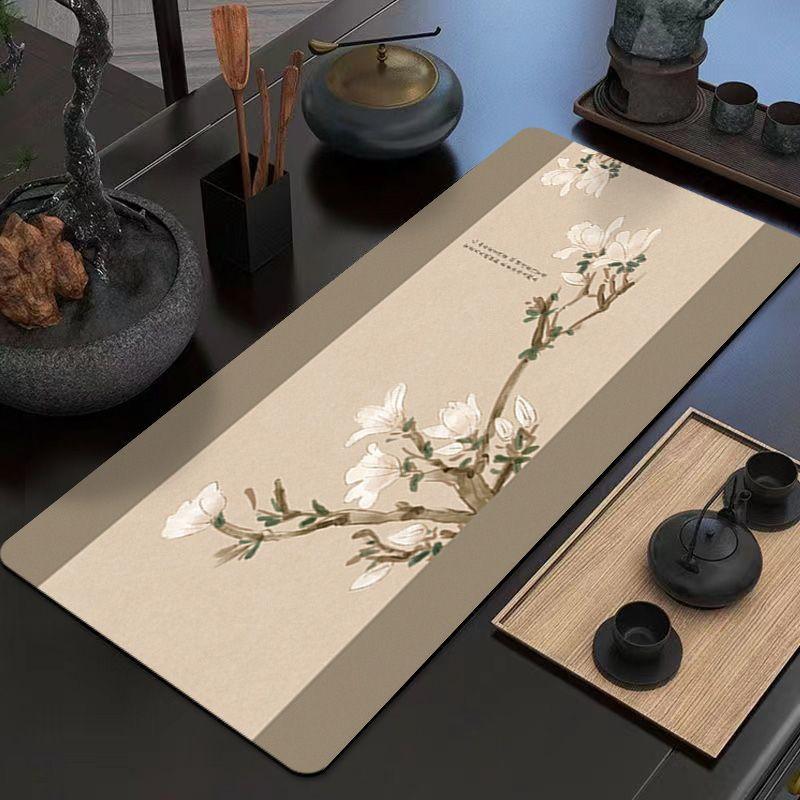 New Chinese-style Water-absorbing and Easy-to-dry Long Diatom Mud Table Mat Is Easy To Take Care Of. Anti-scalding and Non-slip Tea Party Zen Drain Ma