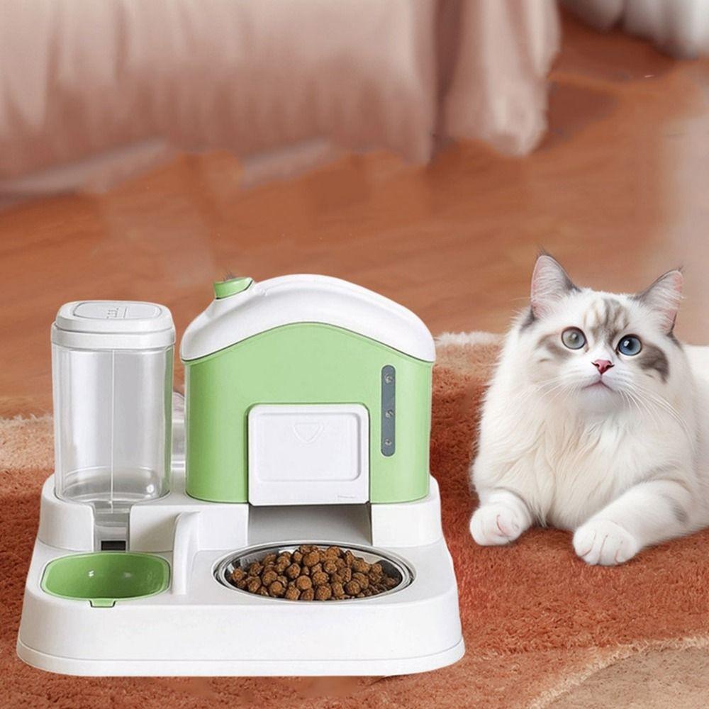 Detachable Automatic Cat Water Feeder 2-In-1 Cat Dog Food Bowl Pet Food Dispenser  Home Use
