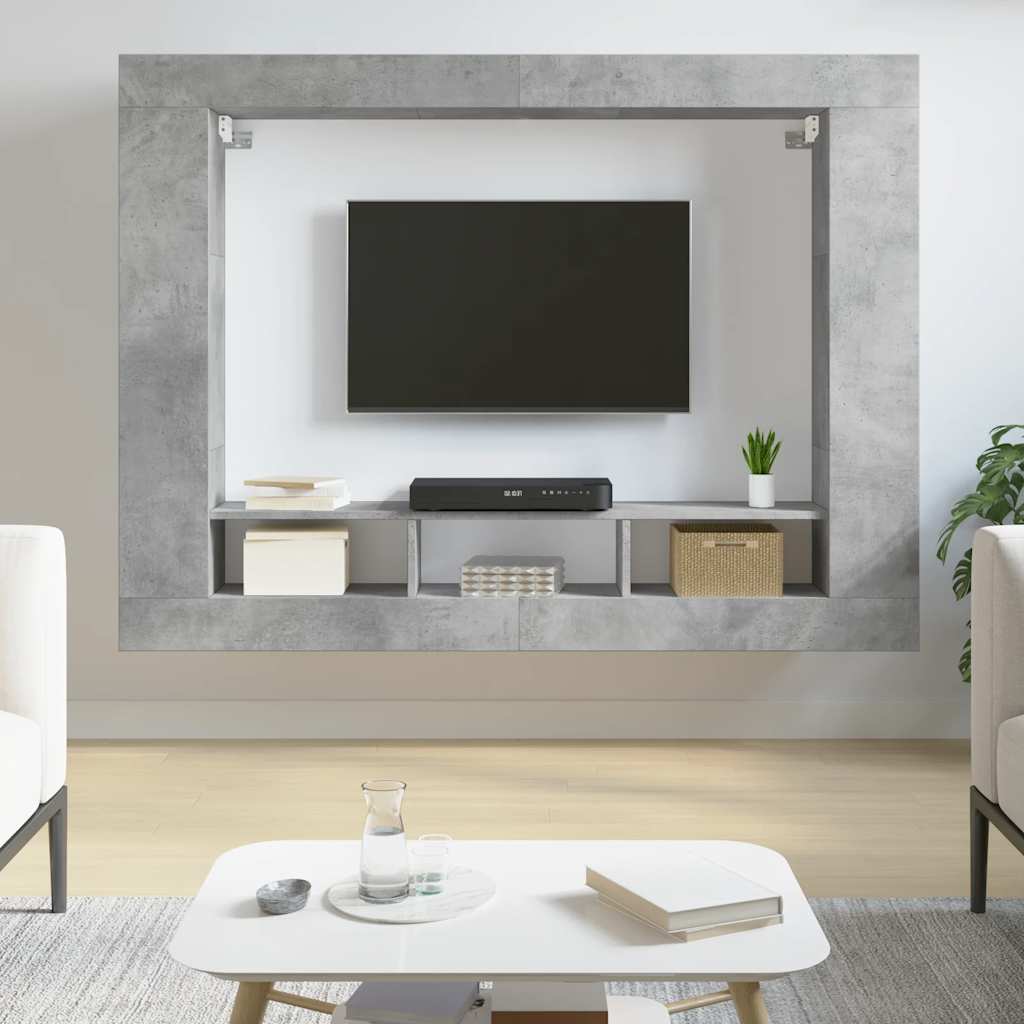Vidaxl TV-Schrank, Betongrau, 152X22X113 Cm