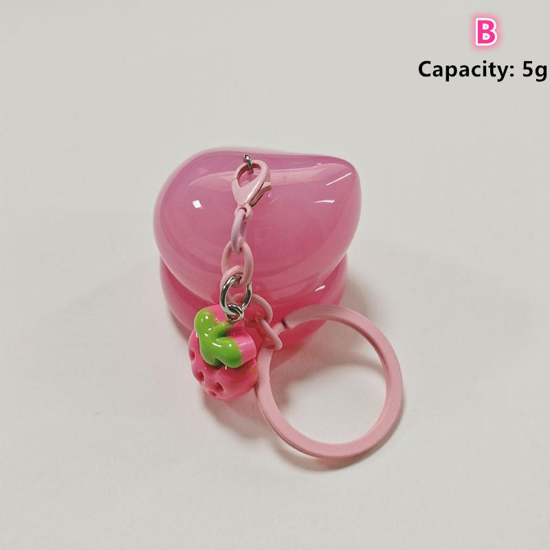 1Pcs 5G Mini Empty Plastic Lip Mask Jars With Keychain Pendant Lip Balm Cans Cream Lip Balm Containers Lipstick Makeup Container