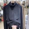 Women's Plus Size Fleece Lined Semi-High Collar Sweatshirt for Autumn/Winter