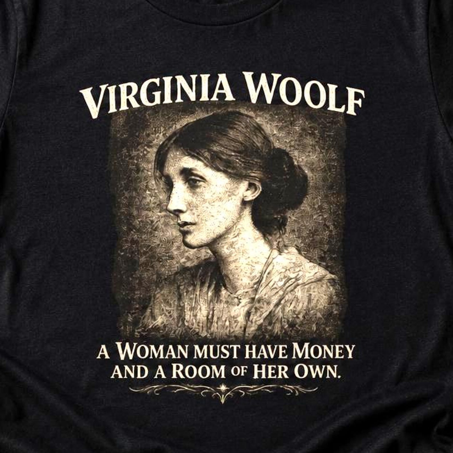 Virginia Woolf Shirt, A Room of One s Own Tee | Literary T-Shirt, Feminist Book Lover Gift, Vintage Author Shirt, Dark Academia 4XL