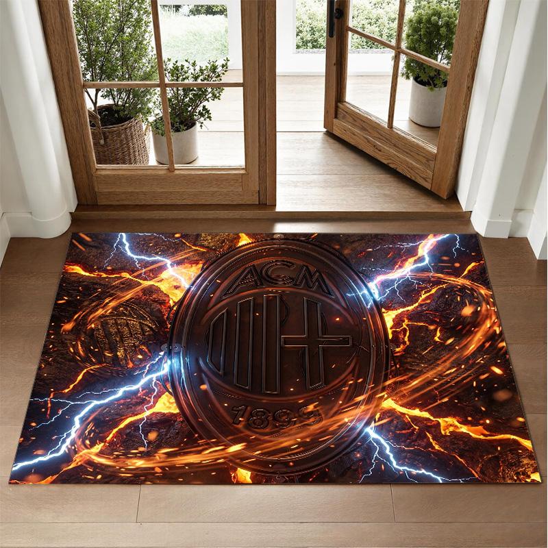 AC Milan Design Crystal Velvet Rug Soft Decorative Mat for Bedroom Entrance