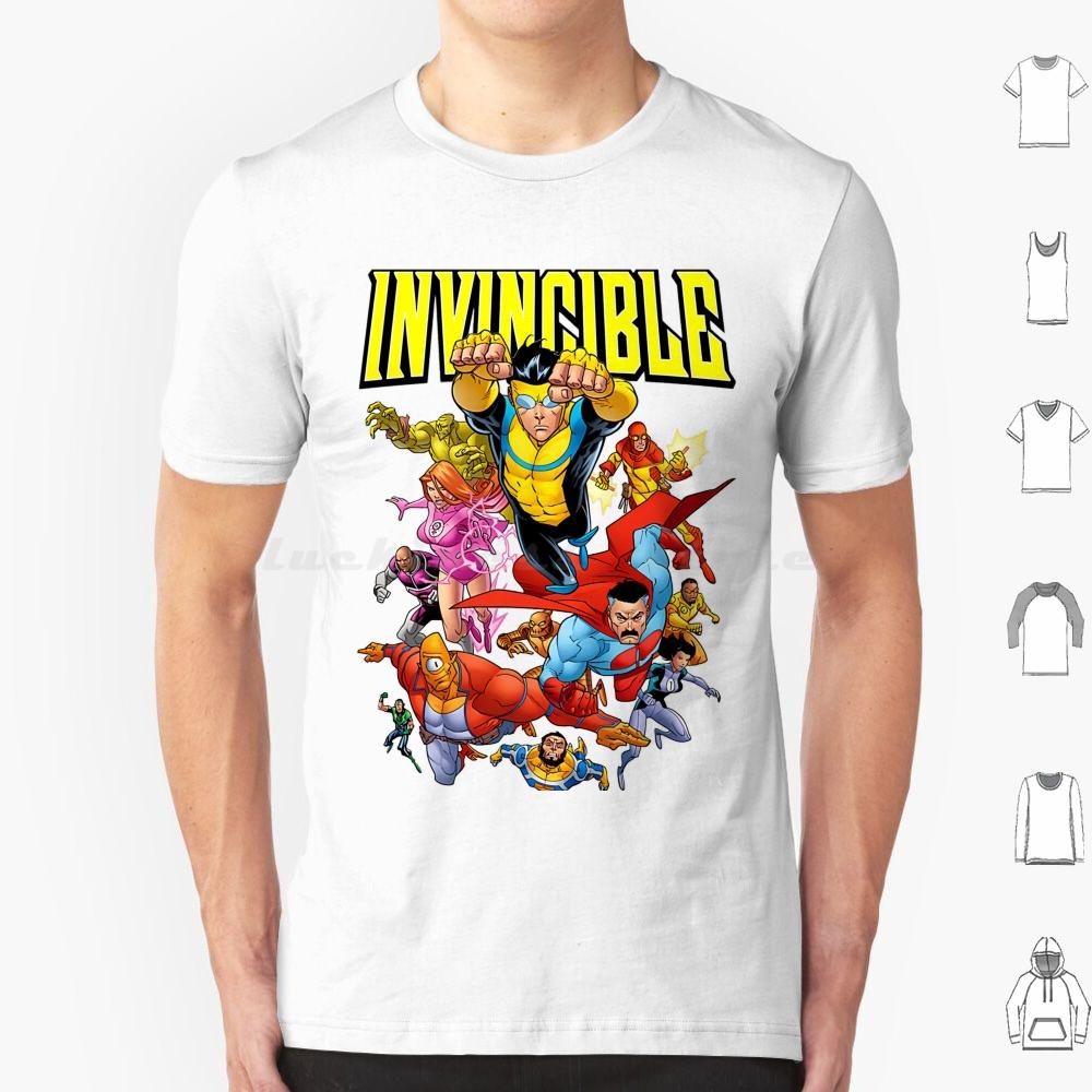 Invincible Invincible Cartoon T Shirt Cotton Men Women DIY Print Invincible Comics Anime Manga Invincible Comic Superhero Omni