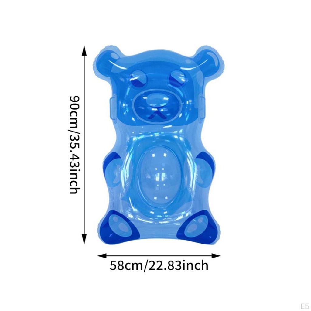 Inflatable Gummy Bear Pool Float Fun Toy, Kids Surfboard for Party, Beach