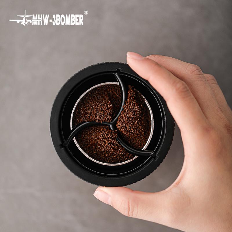 MHW-3BOMBER Cyclone Coffee Distributor and Anti-Splash Filling Tool for Single/Double Valve Coffee Makers