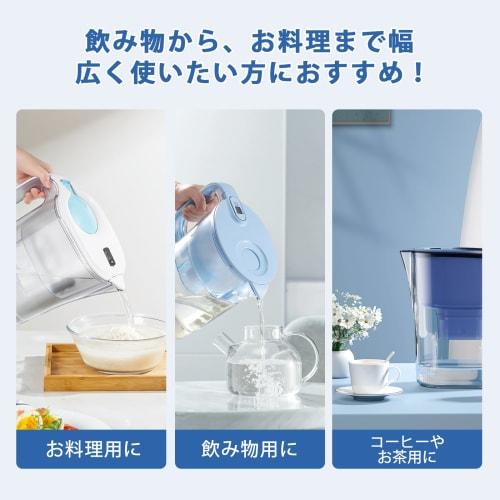 Delippo Replacement Cartridges for Water Purifier Pots, Japanese Specifications, Set of 8, Removes PFOS/PFOA and Fluorinated Organic Compounds (8-Pack