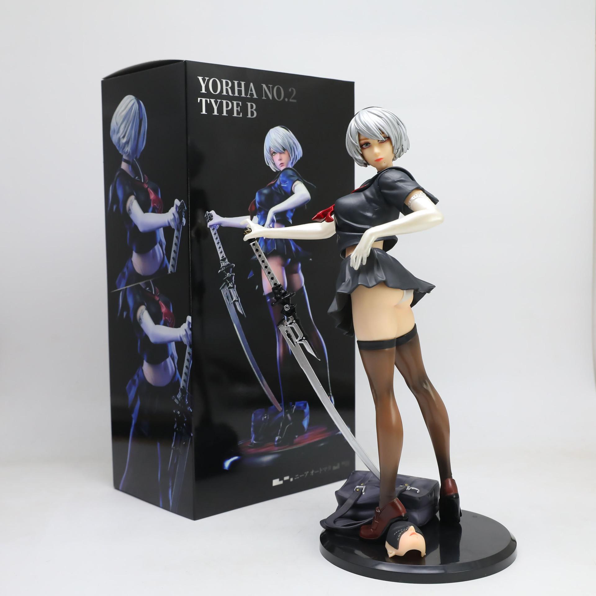 

Yorha Figurine Nier Automata 2B No.2 Tpye B Anime Figurine Nier Sailor Suit 30Cm Pvc Model Collection Table Decoration Toys Gifts no box