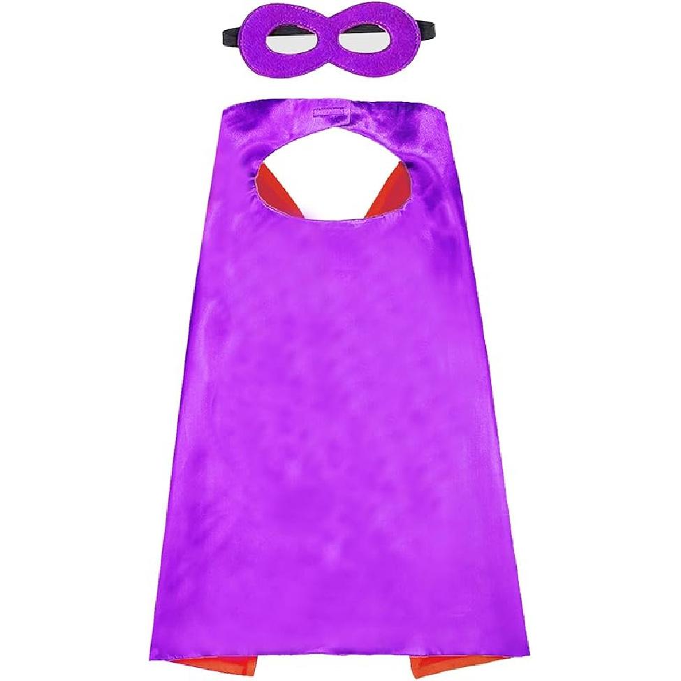 Halloween Capes and Mask for Kids 4-10 Year Double Side cape Costume Cosplay Dress Up Kids Cape Toy for Boys