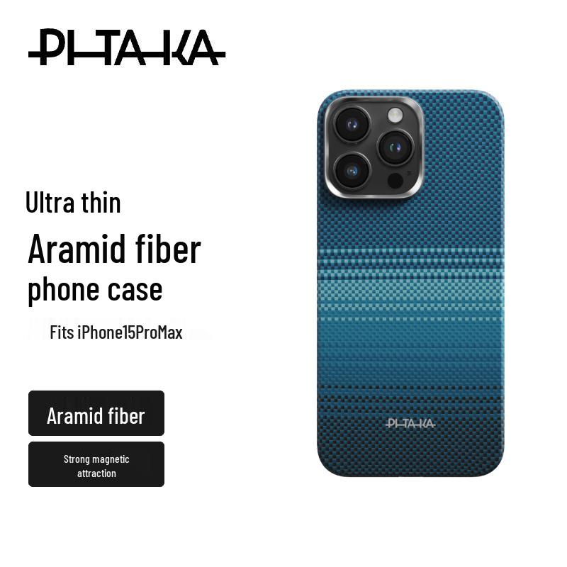 Etui na telefon PITAKA MagEZ z włókna aramidowego Kevlar dla serii iPhone 15