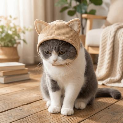 Verstellbare Haustier-Ohrenschützer Katzenohren-Design Haustier-Kopfbedeckung Katze Sedierungs-Hut Lärmschutz