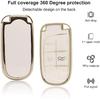 Elegananccy For Jeep Key Fob Cover, Soft Full Protection Key Case Shell Compatible With Jeep Smart Key 3 4 5 Buttons Protector (White)